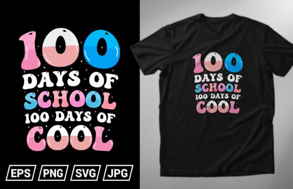100 Days of School Cool, Kids T-shirt