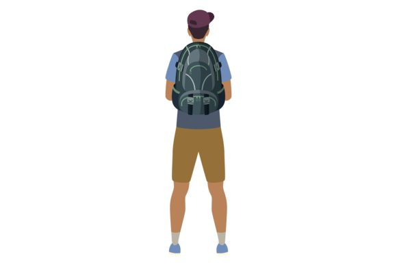 Boy with Backpack: A Versatile School Teen Design