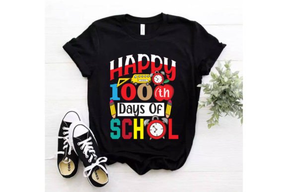 Celebrate 100 Days with Happy 100 Day T-shirt Tamplat