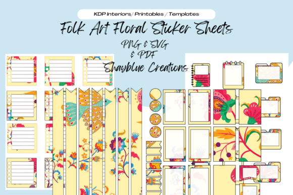 Floral Folk Art Planner Sticker Sheets Review