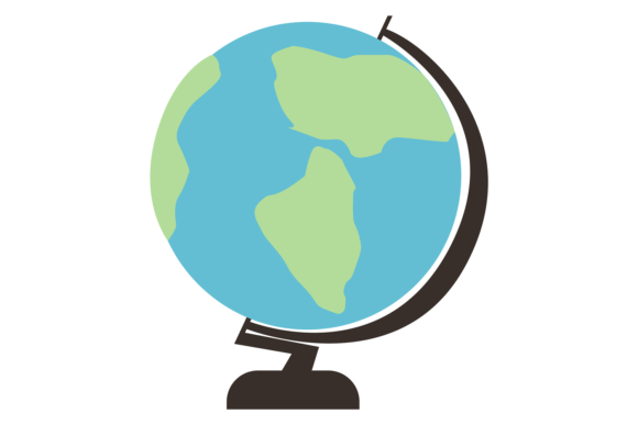 Globe Color Icon for School Geography