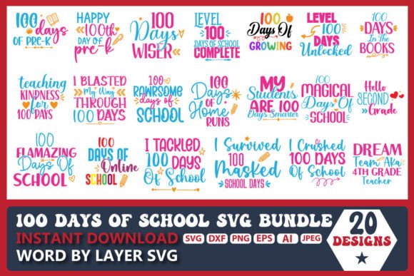Review: 100 Days of School SVG Design Cut File