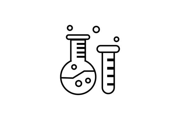 School Supplies Test Tube: A Fresh Embroidery Design