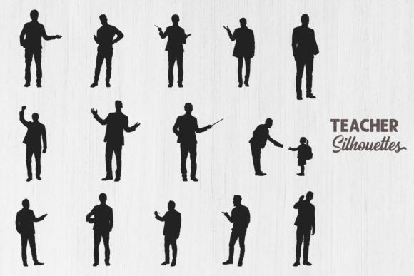 Teacher Silhouettes, Teacher Svg Bundle: A Versatile Design Asset