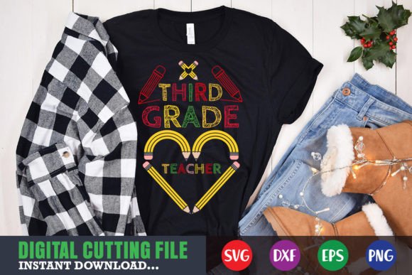 Third Grade Teacher SVG: A Charming Embroidery Design
